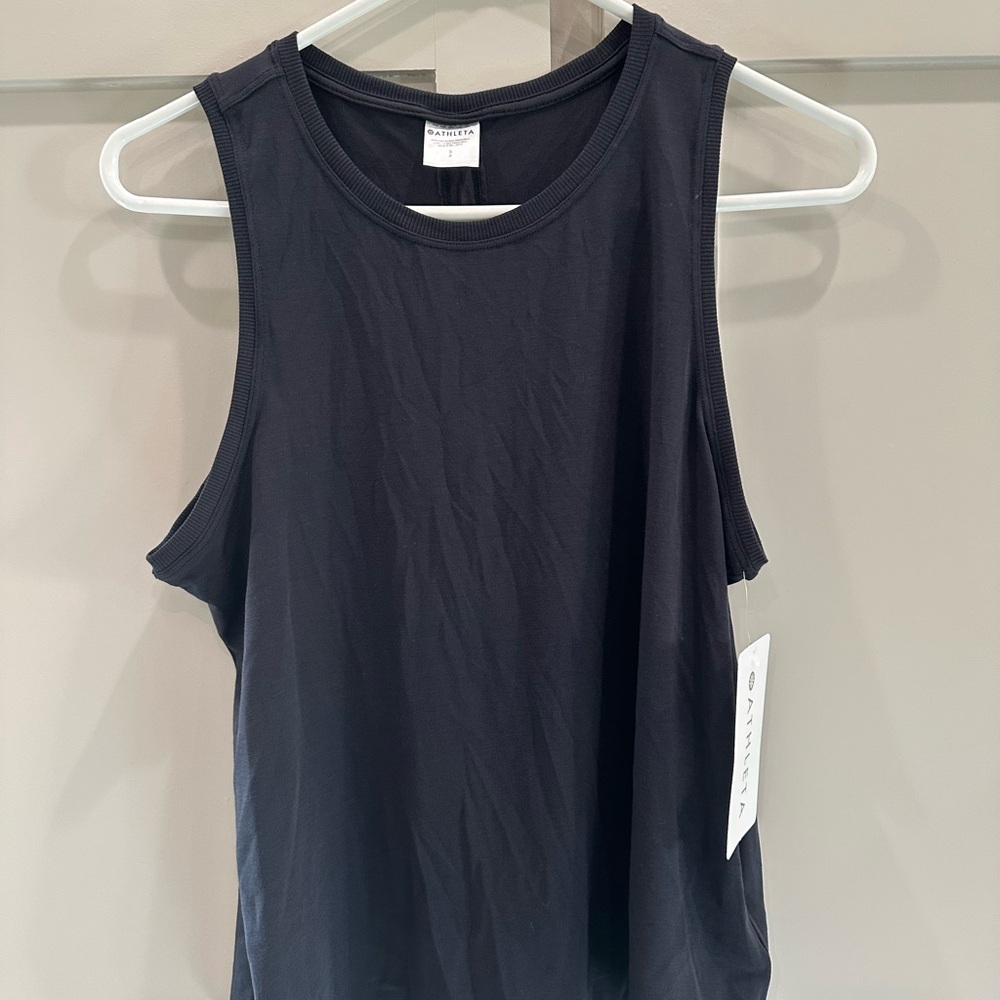 Athleta Blue Sleeveless Muscle Tee